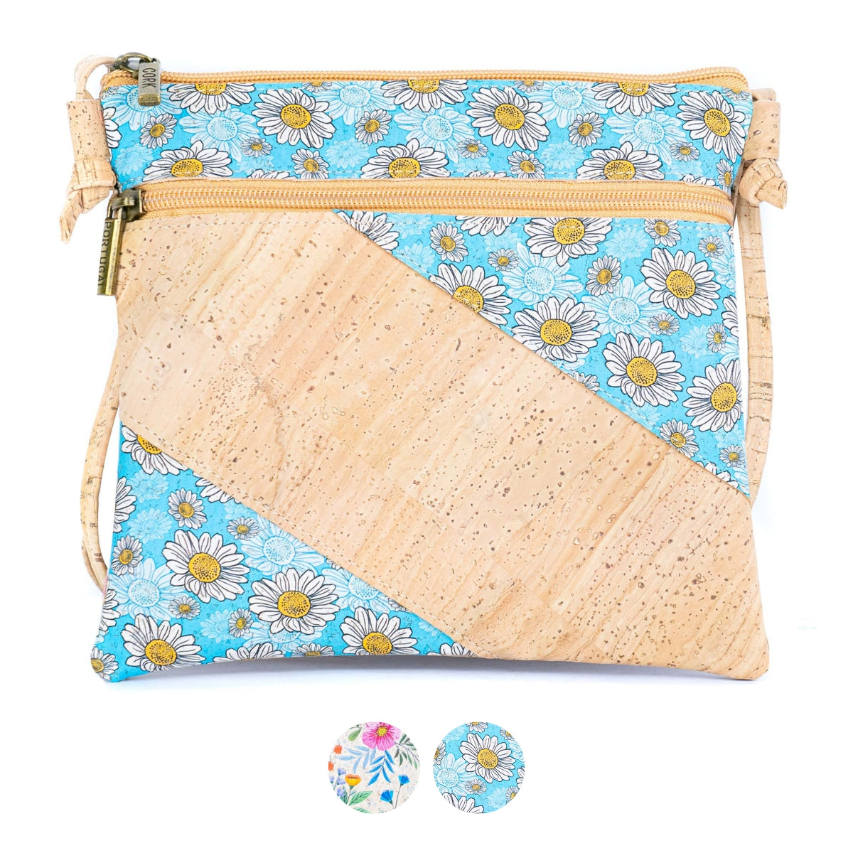 Diagonal Patch Cork Crossbody Bag BAGP-324