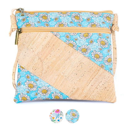 Diagonal Patch Cork Crossbody Bag BAGP-324