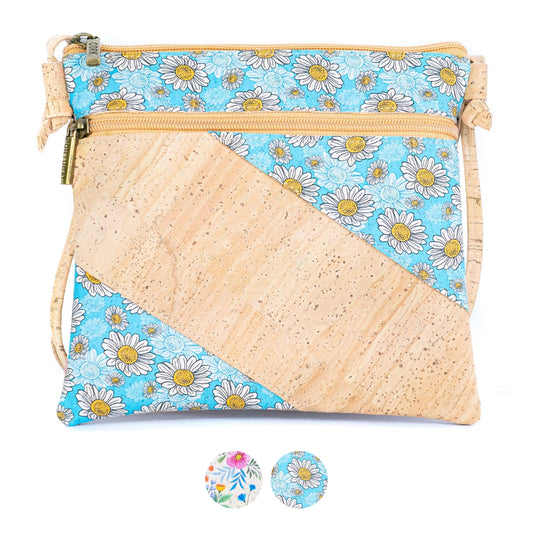 Diagonal Patch Cork Crossbody Bag BAGP-324