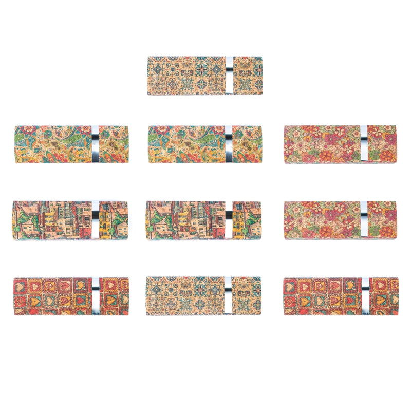 Bohemian Printed Cork Glasses Case (10-Pack) L-1023A-10