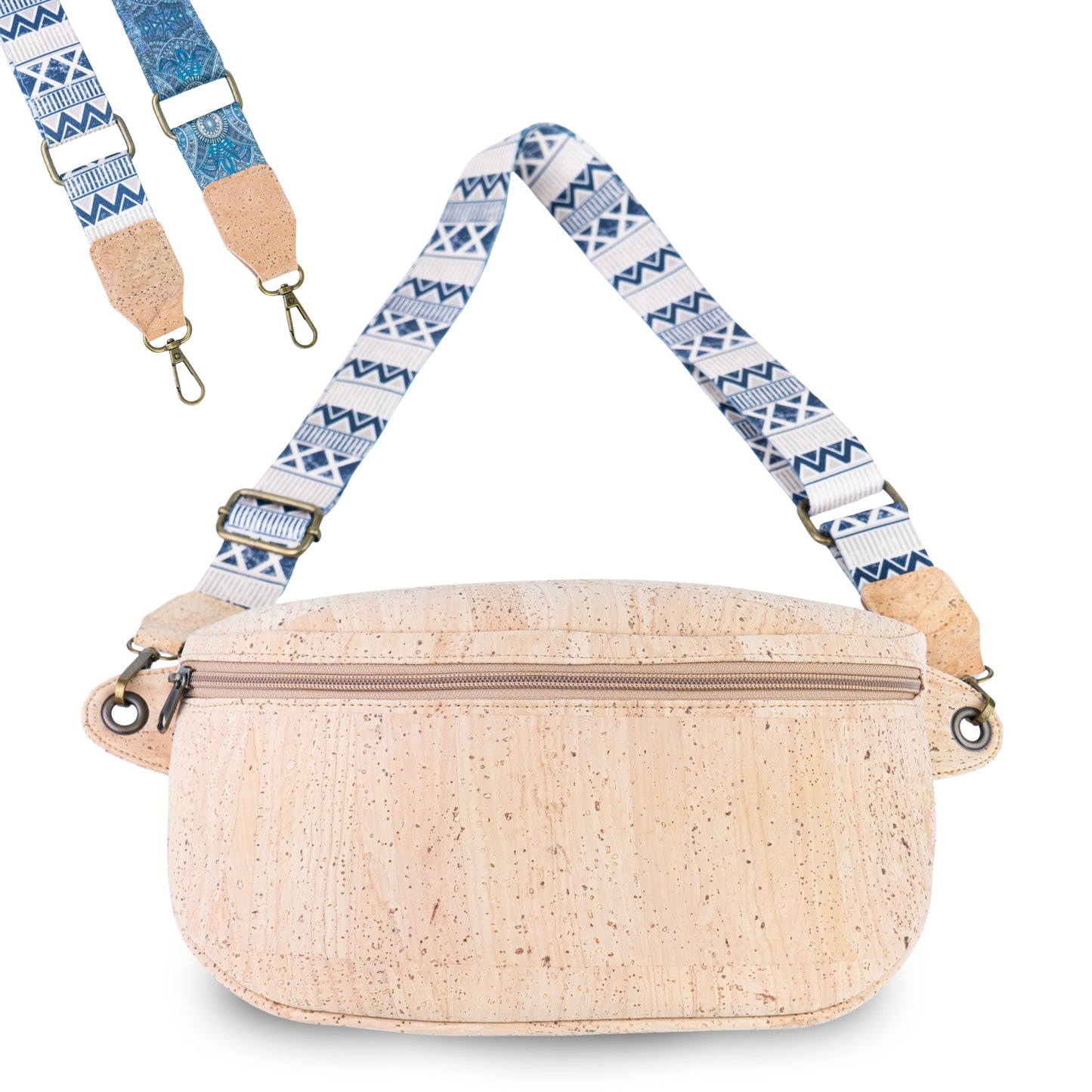 Cork Crossbody Belt Bag with Strap Options | Vegan Fanny Pack BAGP-377