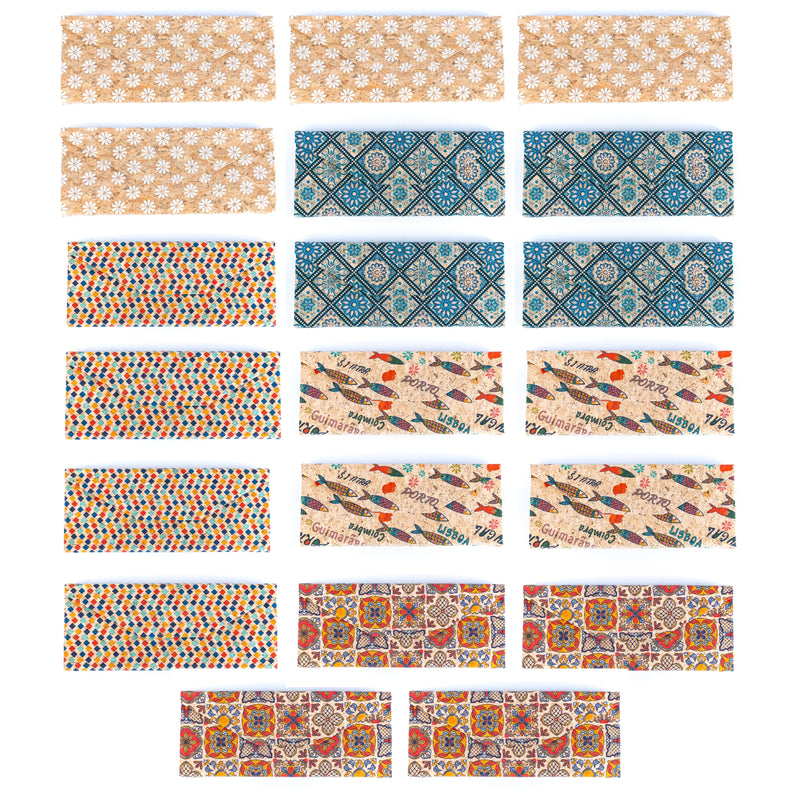 Foldable Triangular Cork Glasses Case L-1159-20(20units)