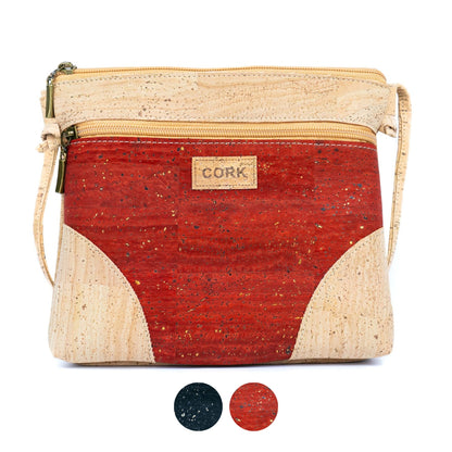 Cork Crossbody Bag Shoulder Purse with Zipper Pocket BAGP-327
