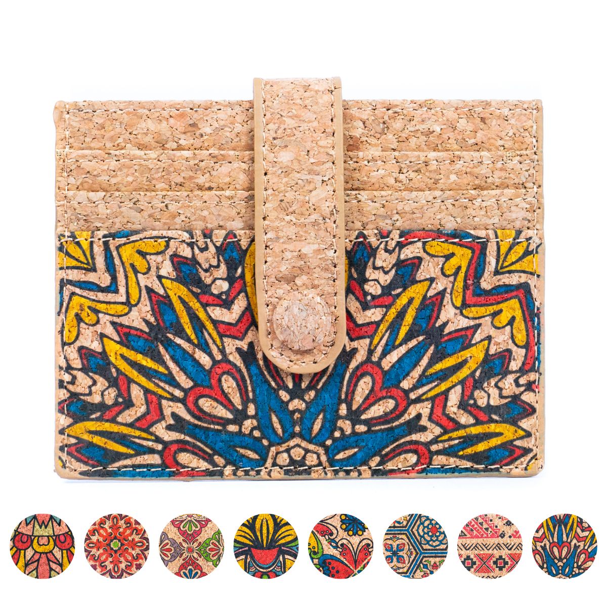 Cork Card Wallets in Diverse Patterns BAG-2309