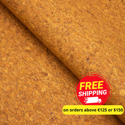 Agglomerate Yellow Portuguese cork fabric  COF-358
