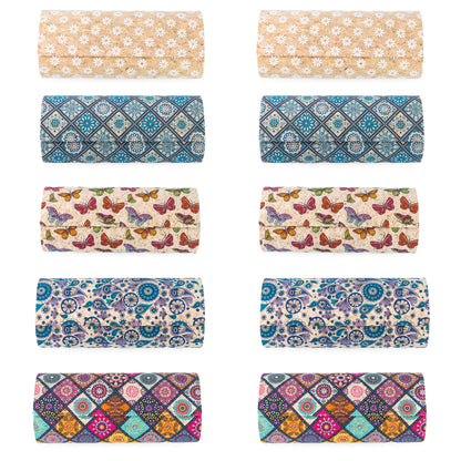 Cylindrical Cork Glasses Cases – Magnetic Closure, Pack of 10 | L-1229-MIX-10