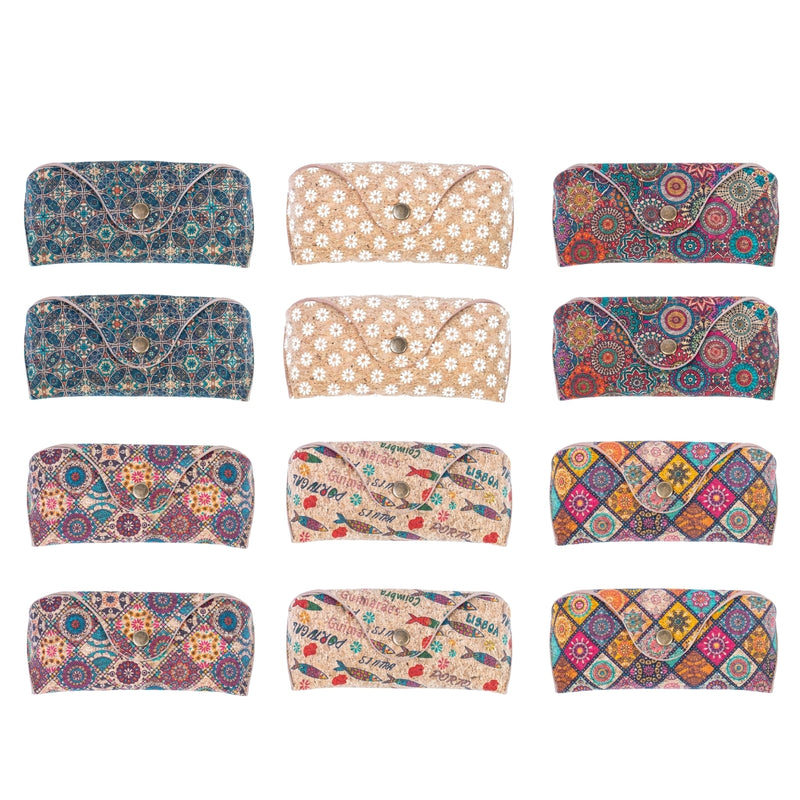 Printed Cork Eyeglass Cases L-580-12（12units）