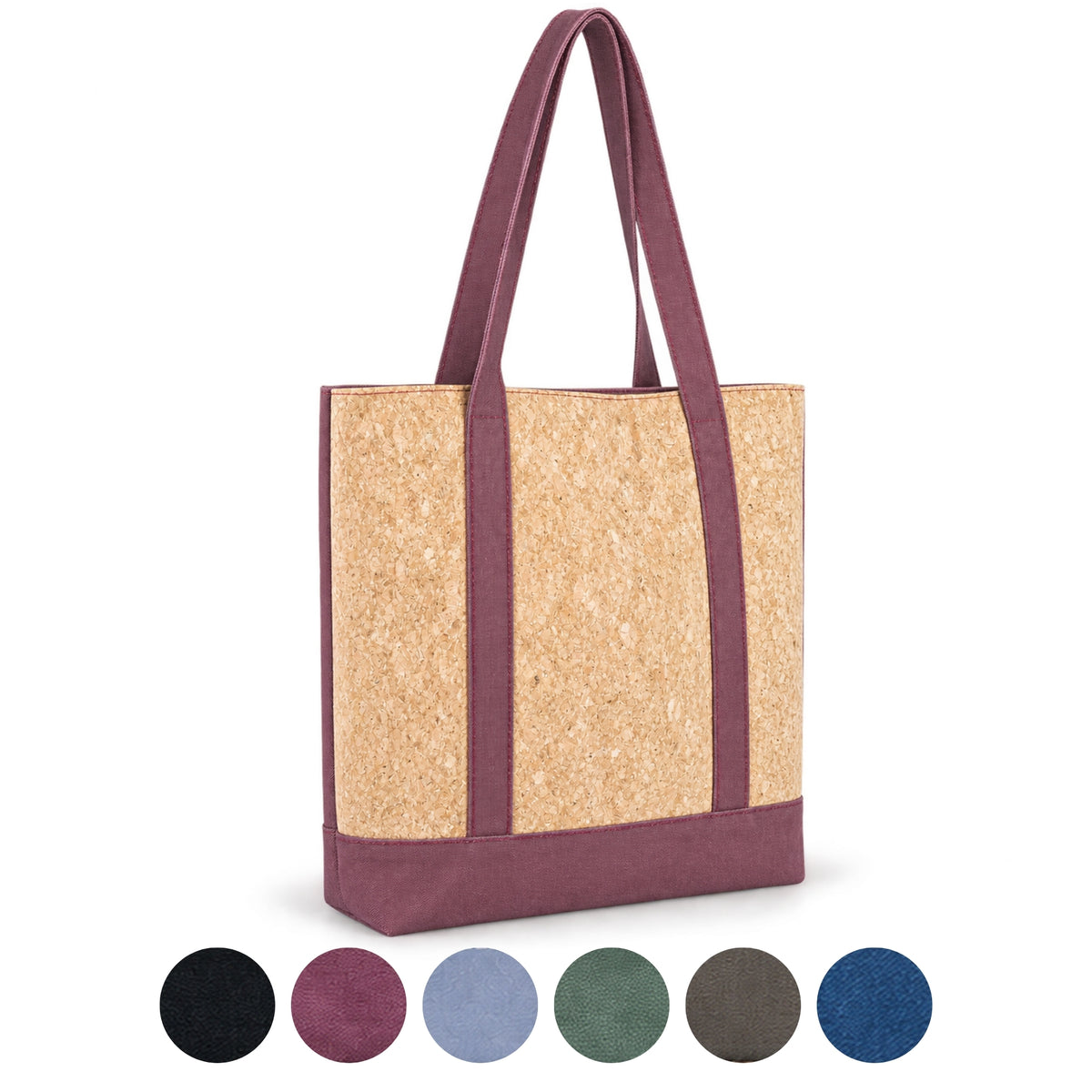 Cork Terra Contrast Cotton Tote Bag — BAG-2415