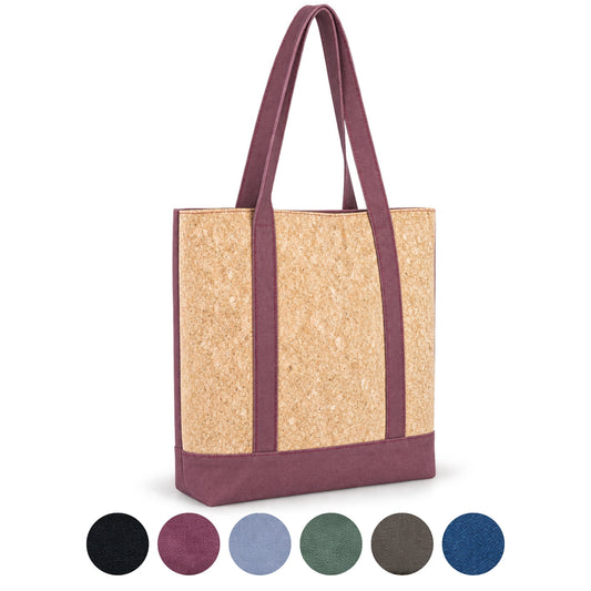 Cork Terra Contrast Cotton Tote Bag — BAG-2415