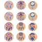 Round Cork Compact Mirror - Dreamcatcher Design (12-Pack) L-1092