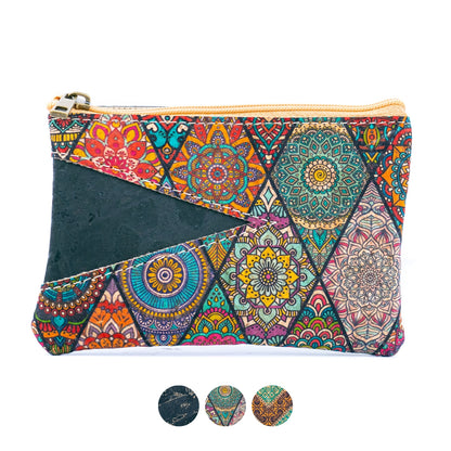 Black Cork Coin Purse with Gold Vein Design BAGP-296(5units)