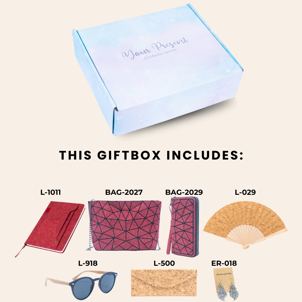 Christmas & New Year Deluxe Women's Cork Gift Box - Red Edition