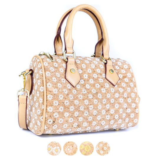Floral Cork Crossbody Barrel Bag BAG-2335