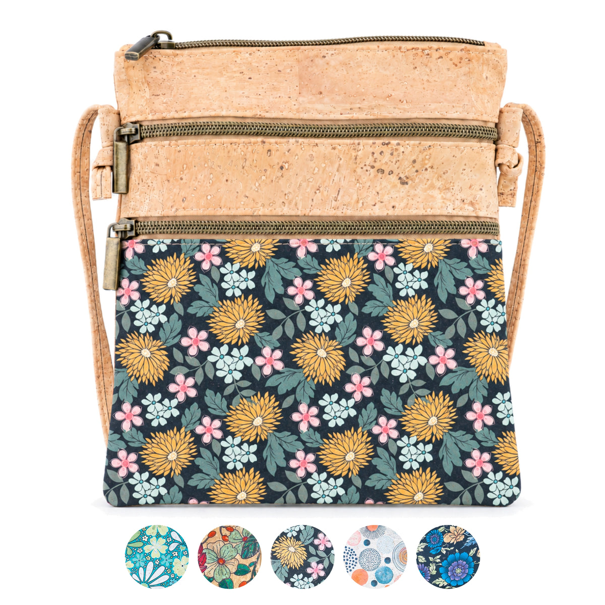 Cork Botanica Slim Crossbody Bag — BAG-2409