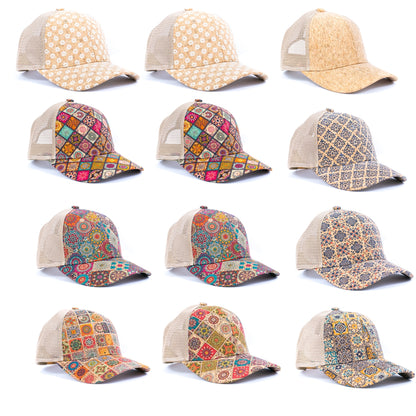 Cork Printed Women's Baseball Cap L-873A-MIX-12（12units）