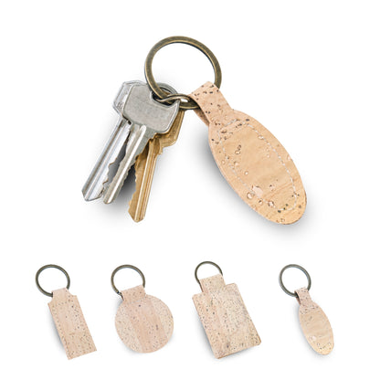 Natural Cork Keychains – Pack of 5