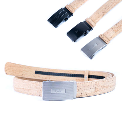 Men’s Adjustable Cork Belt with Automatic Buckle L-1167