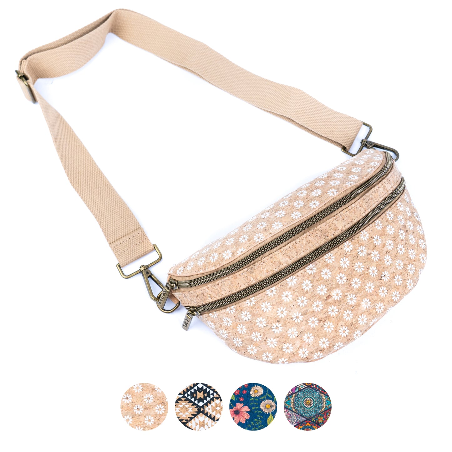 Cork Waist Bag with Double Zipper BAG-2379