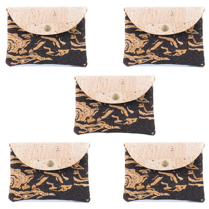 Cork Coin Purse | Set of 5 — Natural Cork Mini Wallet BAGP-306