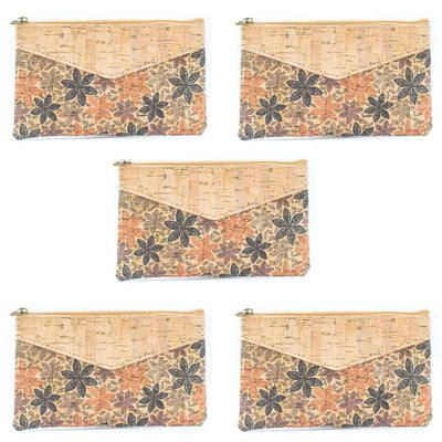 (5Units）Pack Of 5 Printed Cork Purses Bagd-292 A Flash Sales