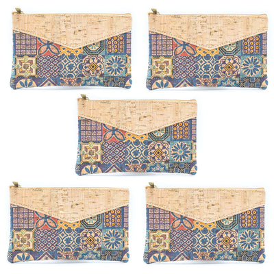 (5Units）Pack Of 5 Printed Cork Purses Bagd-292 B Flash Sales