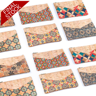 (5Units）Pack Of 5 Printed Cork Purses Bagd-292 Flash Sales