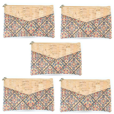 (5Units）Pack Of 5 Printed Cork Purses Bagd-292 G Flash Sales