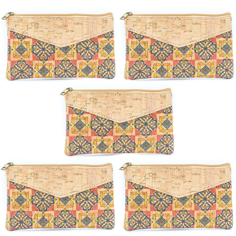 (5Units）Pack Of 5 Printed Cork Purses Bagd-292 H Flash Sales