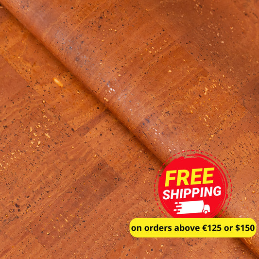 Warm Orange Cork Fabric COF-681