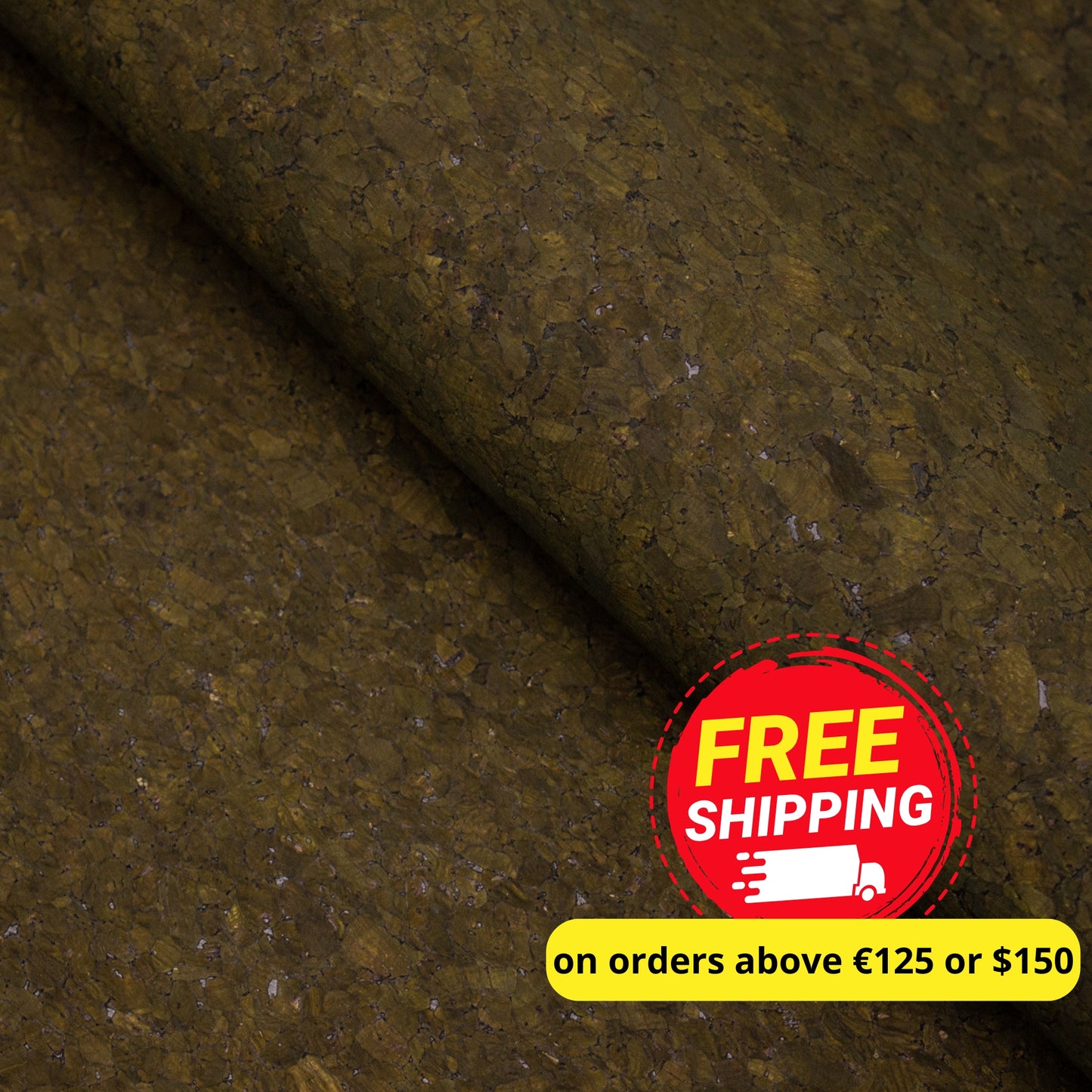 Dark green agglo, Cork Fabric- COF-357