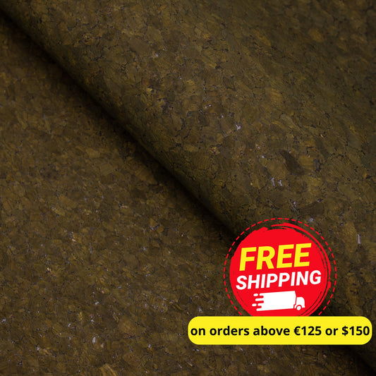 Dark green agglo, Cork Fabric- COF-357