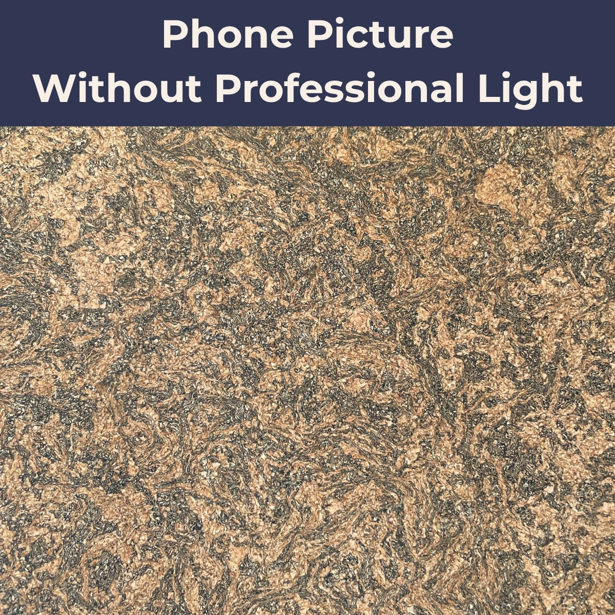 Brown Marble Natural Cork Fabric with PU Backing – COF-806