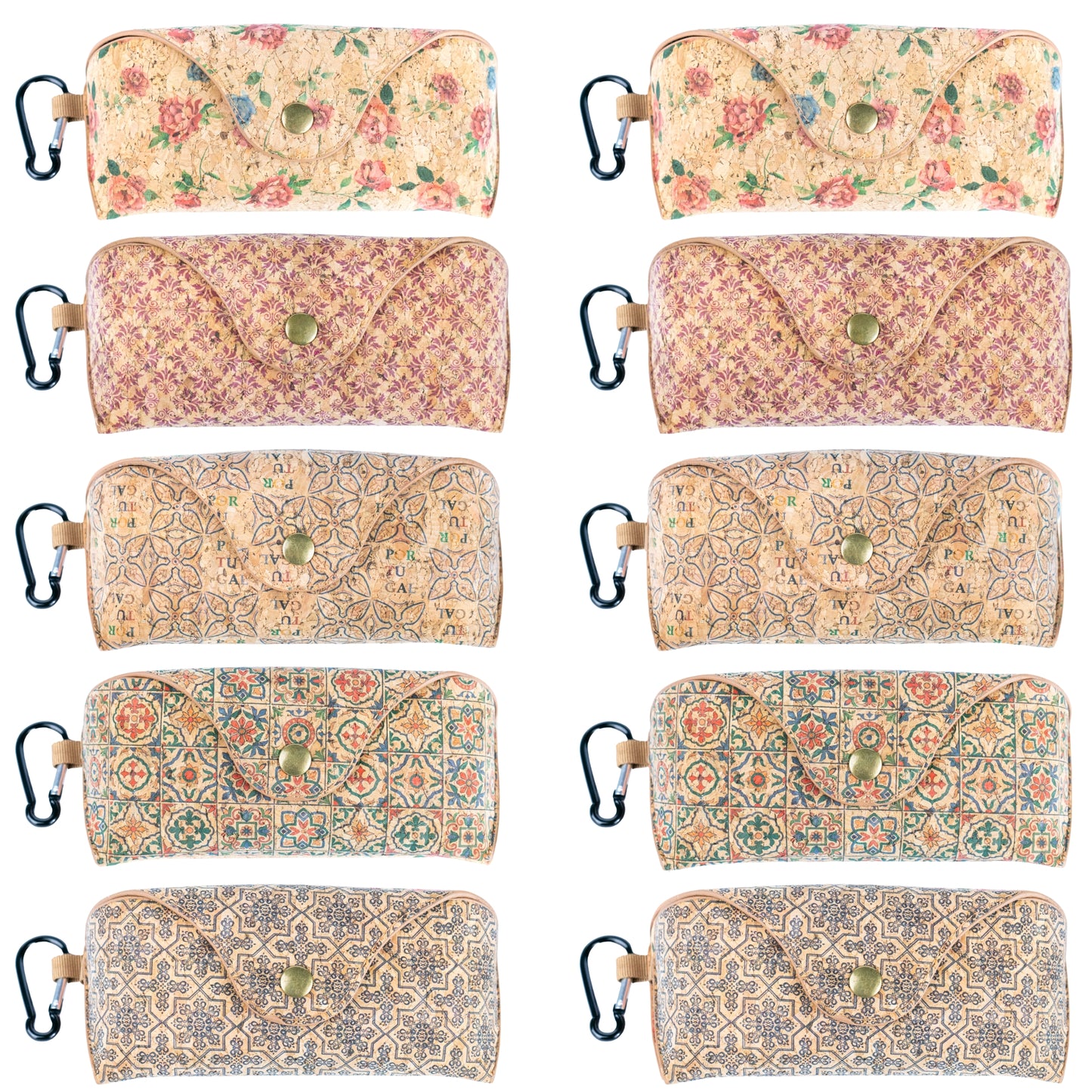 Cork Glasses Cases with Carabiner Clip L-1162-10（10units）