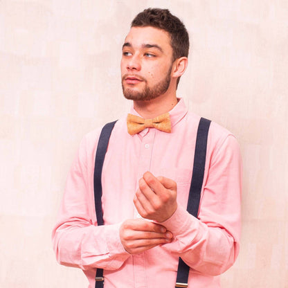 Cork Bowties With Box: Stylish, Perfect for Special Occasions L-577