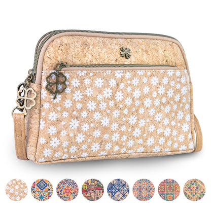 Cork Crossbody Bag — Double Zip BAGD-647
