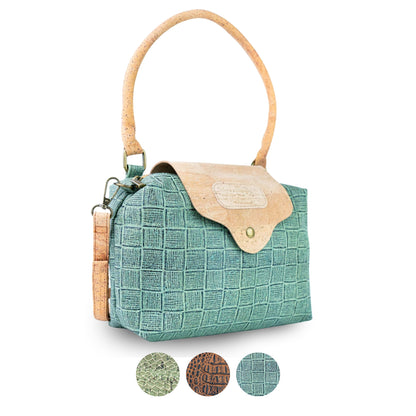 Women’s Cork Satchel Handbag with Top Handles and Detachable Strap BAGP-399
