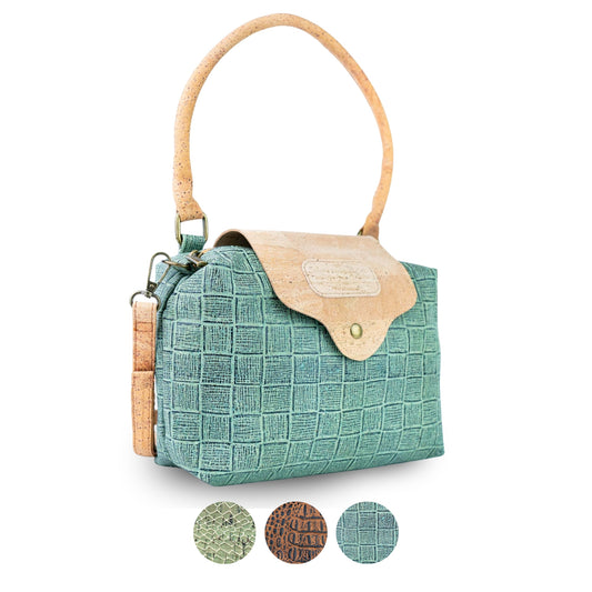 Women’s Cork Satchel Handbag with Top Handles and Detachable Strap BAGP-399