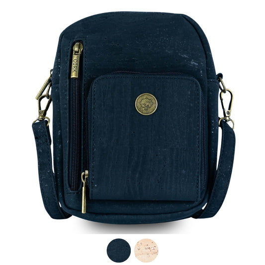Cork Crossbody Phone Bag – Adjustable Vegan Shoulder Purse with Multi-Pockets BAG-2363