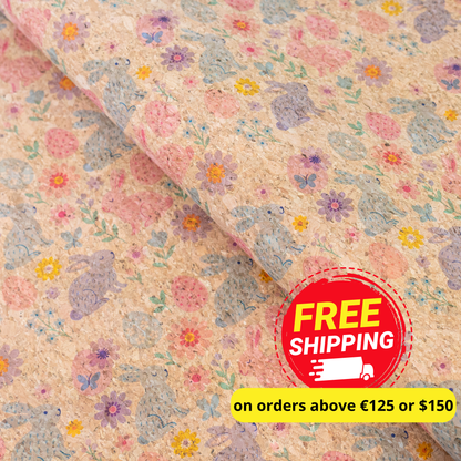 Easter-Themed Patter Cork Fabric COF-777