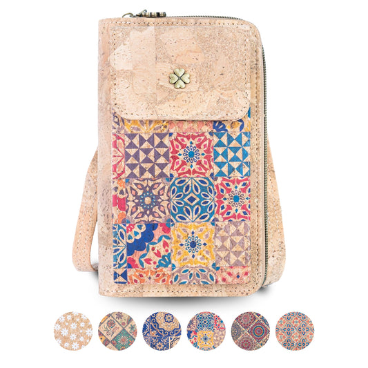 Cork Phone Bag & Wallet — Vegan & Eco-Friendly | 6 Prints