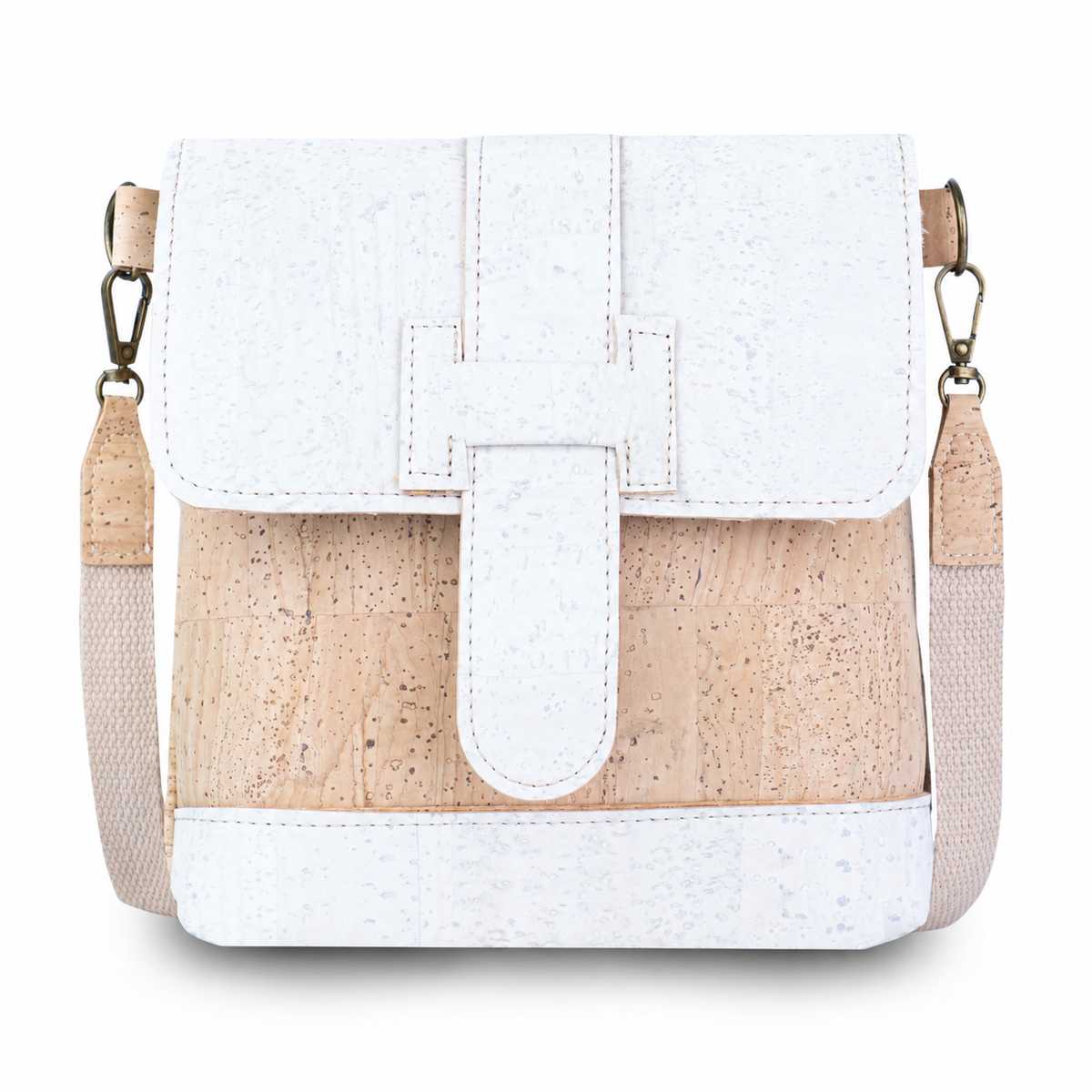 Cork Crossbody Bag | Double-Sided Natural Cork with Detachable Strap BAGP-374