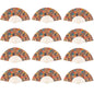 12units-Cork Antique Wooden Folding Hand Fan  L-1108