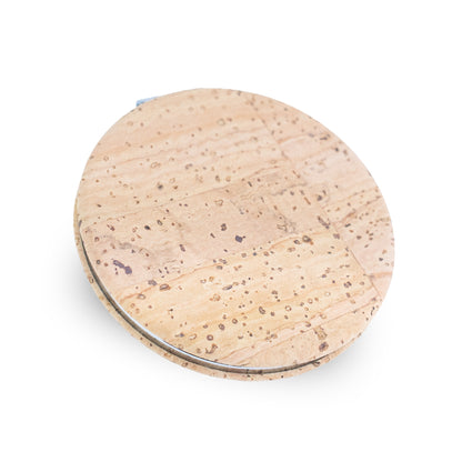 Round Cork Compact Mirror – Double-Sided (12-Pack) L-1208-12