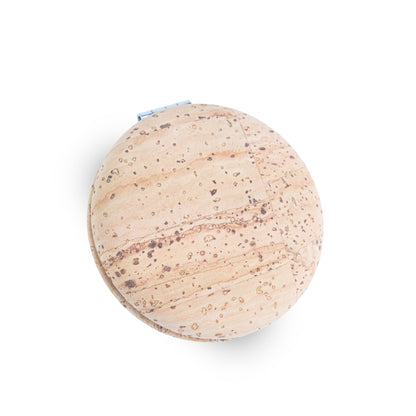 Thick Round Cork Compact Mirror – Double-Sided (12-Pack) L-1214-12