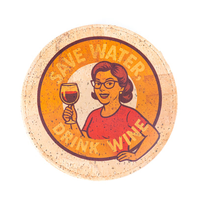 Cork Wine Accessory Gift Set – 4-Piece in Natural Cork Box L-1156