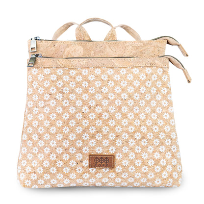 Natural Cork Backpack with Printed Front Panel BAGD-652