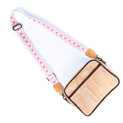 Ladies' Natural Cork Crossbody Bag with Wide Shoulder Strap BAGP-164