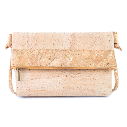 Cork Crossbody Bag with Zipper - Vegan Shoulder Bag BAGP-355
