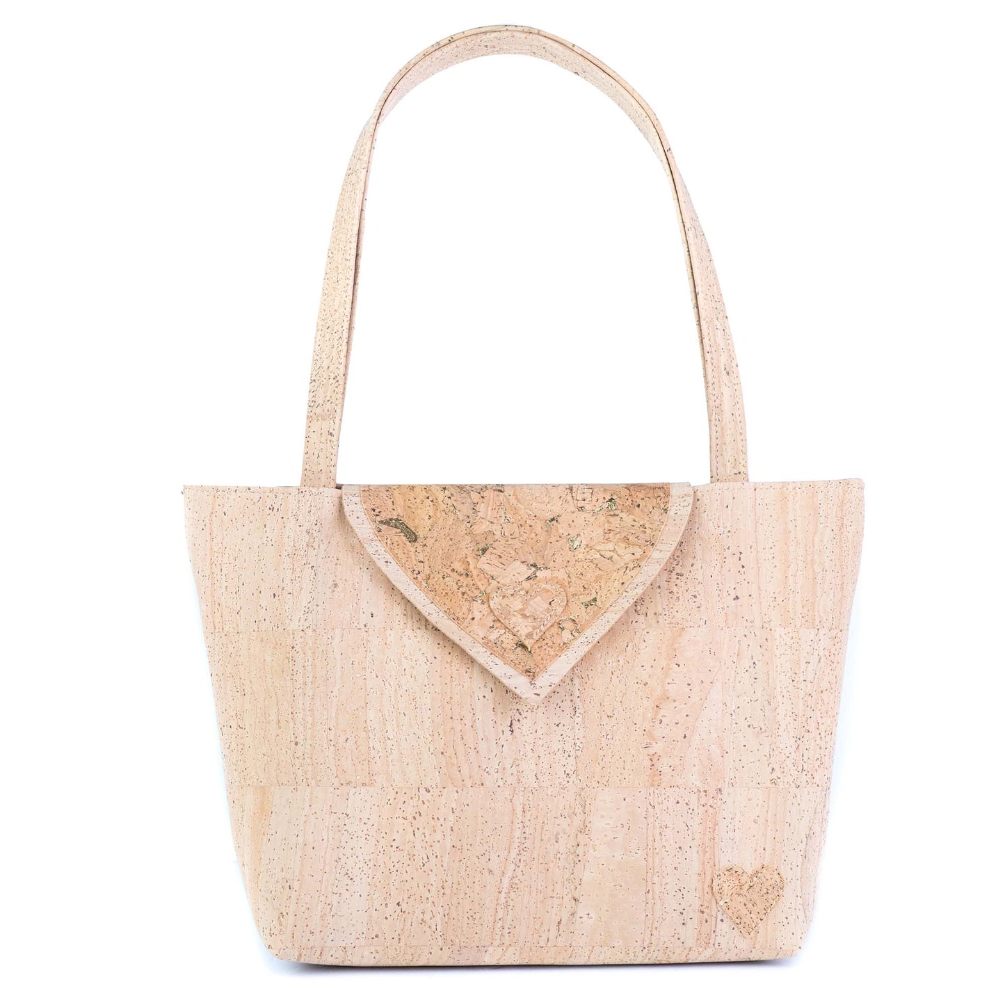 Cork Tote Bag with Heart – Eco-Friendly Vegan Shoulder Bag BAGP-358
