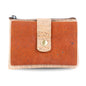 Compact Cork Card & Coin Wallet – Minimalist Zip Pouch with Snap Closure BAG-2357